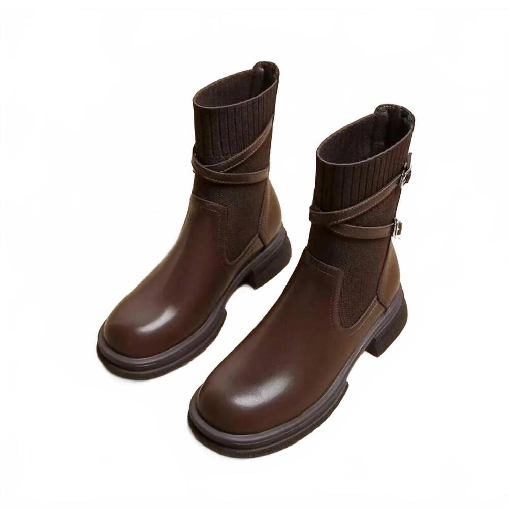 NEW EDEN women's english style boots in dark brown